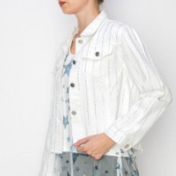 new ORIGMAI embellished jean denim jacket (4-colors) SM-2X classic rhinestones - Picture 13 of 16